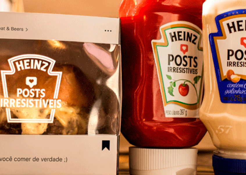 Posts comestíveis no Instagram: Heinz inova em sua nova campanha para usuários da rede social.