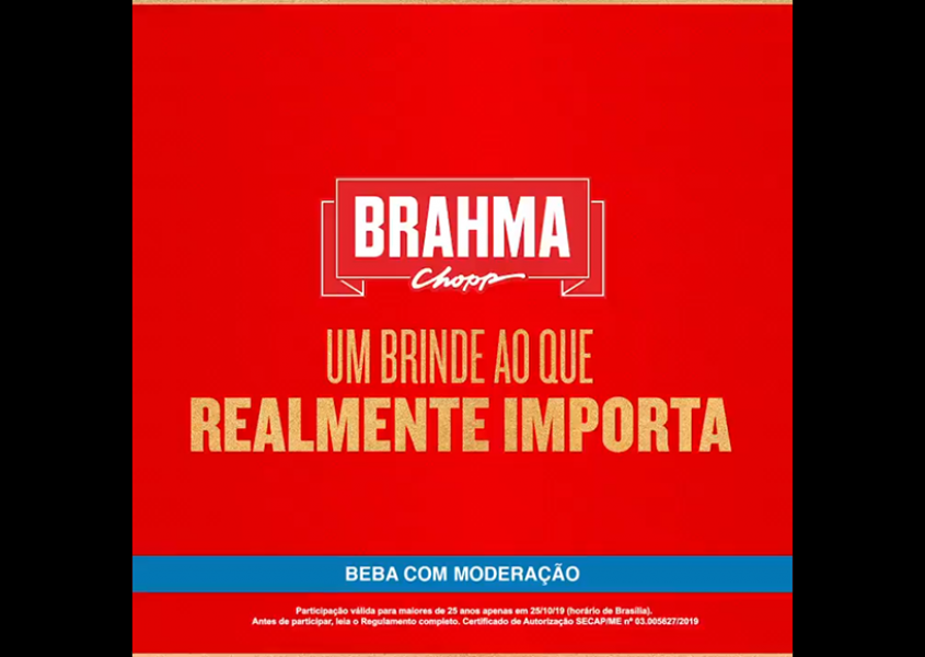 Cerveja grátis: ação da Brahma vai patrocinar seguidor com um ano de cerveja grátis